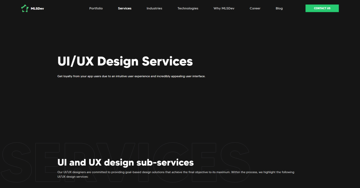 UI/UX Design Services | #1 UX/UI Design Company | MLSDev