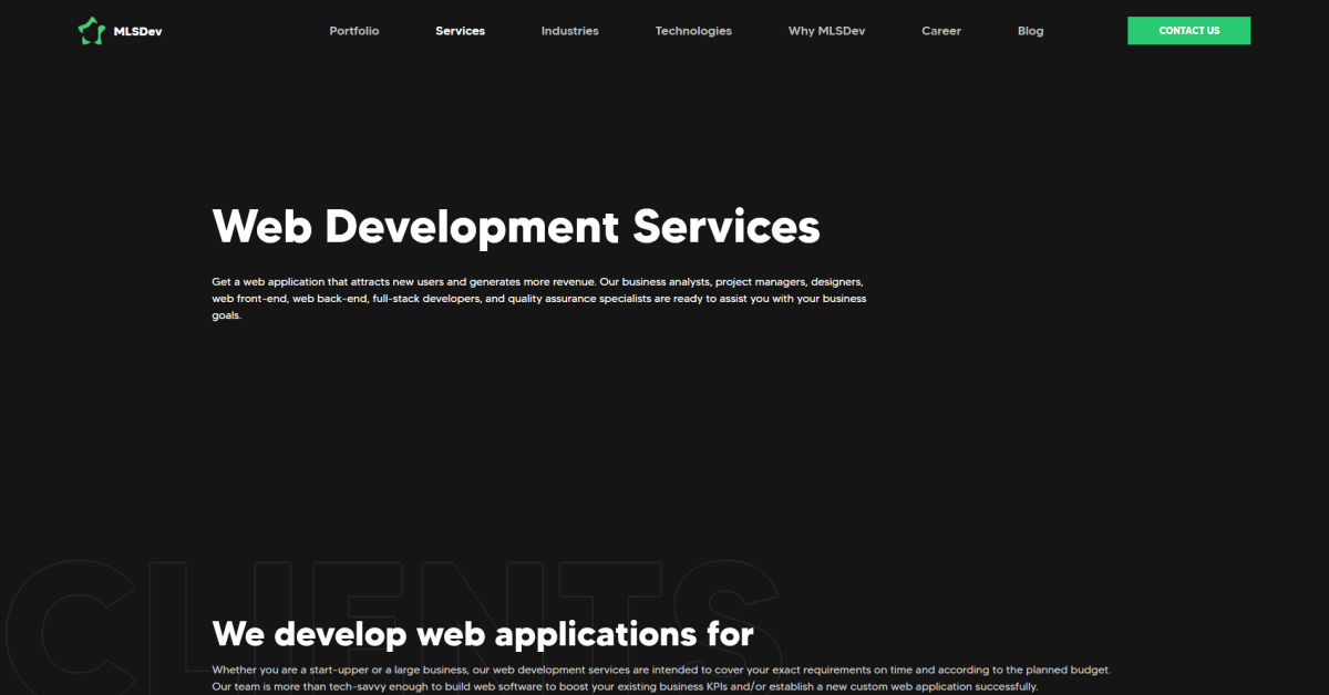 Web Development Services | MLSDev